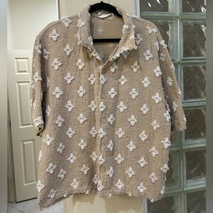 Zara Men’s Tan Textured Shirt